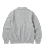 THISISNEVERTHAT THISISNEVERTHAT Open Collar Sweatshirt Heather Grey