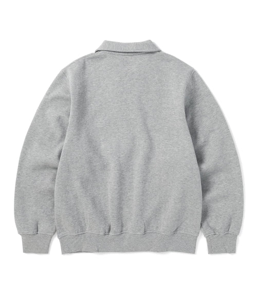 THISISNEVERTHAT THISISNEVERTHAT Open Collar Sweatshirt Heather Grey