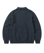 THISISNEVERTHAT THISISNEVERTHAT Open Collar Sweatshirt Navy