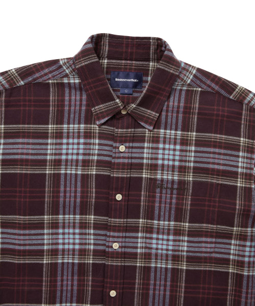 THISISNEVERTHAT THISISNEVERTHAT Flannel Check Shirt Burgundy