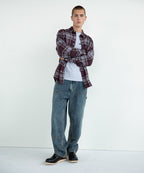 THISISNEVERTHAT THISISNEVERTHAT Flannel Check Shirt Burgundy