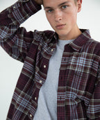 THISISNEVERTHAT THISISNEVERTHAT Flannel Check Shirt Burgundy