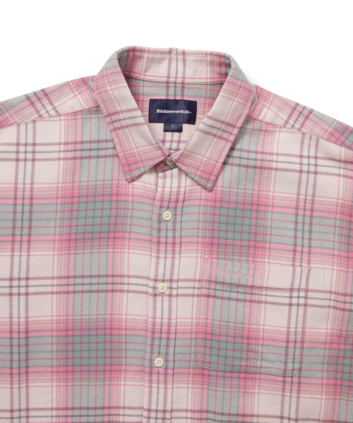 THISISNEVERTHAT THISISNEVERTHAT Flannel Check Shirt Pink