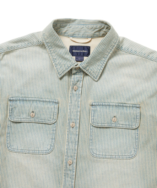 THISISNEVERTHAT THISISNEVERTHAT Hickory Denim Shirt Washed Blue