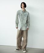 THISISNEVERTHAT THISISNEVERTHAT Hickory Denim Shirt Washed Blue