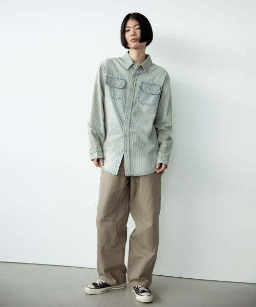 THISISNEVERTHAT THISISNEVERTHAT Hickory Denim Shirt Washed Blue