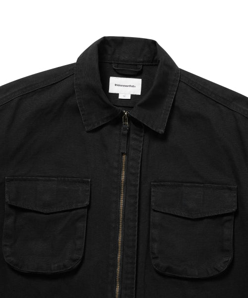 THISISNEVERTHAT THISISNEVERTHAT Washed Zip Shirt Black
