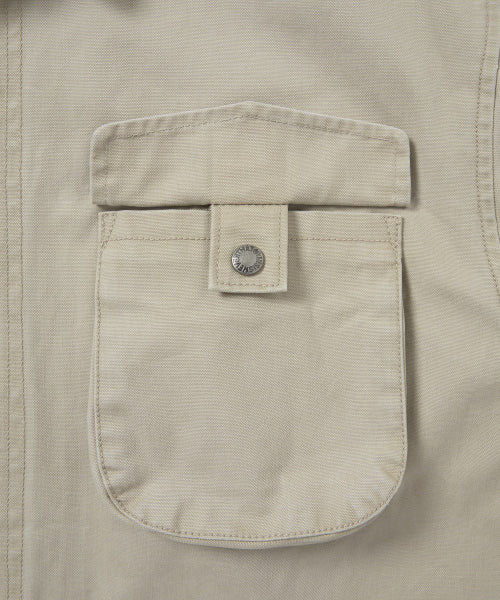 THISISNEVERTHAT THISISNEVERTHAT Washed Zip Shirt Stone