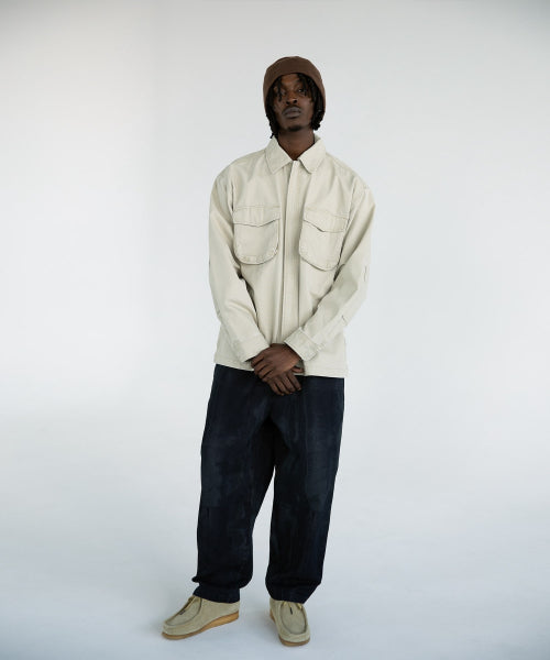 THISISNEVERTHAT THISISNEVERTHAT Washed Zip Shirt Stone