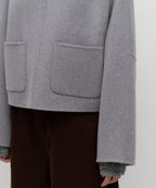 MUSINSA STANDARD WOMAN MUSINSA STANDARD WOMAN Cashmere Blend Handmade Zip-up Jacket (Medium Gray)