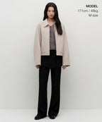 MUSINSA STANDARD WOMAN MUSINSA STANDARD WOMAN Cashmere Blend Handmade Zip-up Jacket (Oatmeal)
