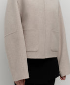 MUSINSA STANDARD WOMAN MUSINSA STANDARD WOMAN Cashmere Blend Handmade Zip-up Jacket (Oatmeal)