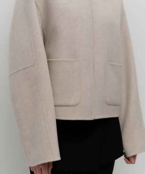 MUSINSA STANDARD WOMAN MUSINSA STANDARD WOMAN Cashmere Blend Handmade Zip-up Jacket (Oatmeal)