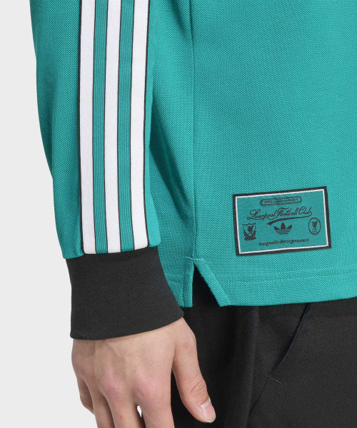ADIDAS ADIDAS Liverpool FC Terrace Icon Long Sleeve Polo Shirt - Mint