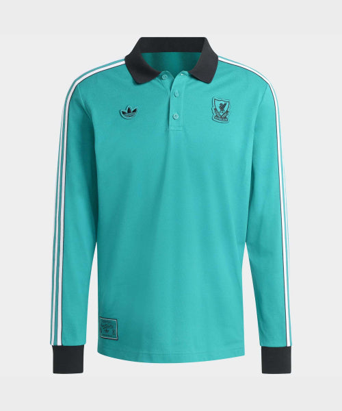 ADIDAS ADIDAS Liverpool FC Terrace Icon Long Sleeve Polo Shirt - Mint