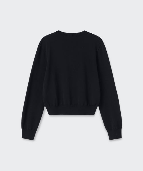 MUSINSA STANDARD WOMAN MUSINSA STANDARD WOMAN Women's Washable Supima Cotton Crew Neck Knit [Black] - Size M