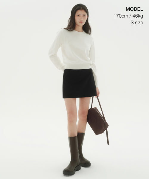 MUSINSA STANDARD WOMAN MUSINSA STANDARD WOMAN Women's Washable Supima Cotton Crew Neck Knit [Size M]