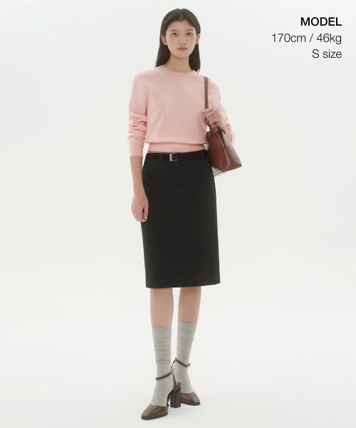 MUSINSA STANDARD WOMAN MUSINSA STANDARD WOMAN Women's Washable Supima Cotton Crew Neck Knit [Rose Water] - Size M