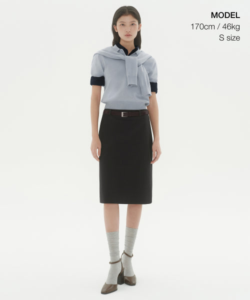 MUSINSA STANDARD WOMAN MUSINSA STANDARD WOMAN Women's Polo Shirt Ash Light Blue