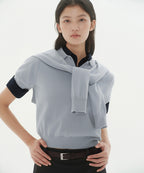 MUSINSA STANDARD WOMAN MUSINSA STANDARD WOMAN Women's Polo Shirt Ash Light Blue