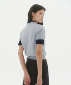 MUSINSA STANDARD WOMAN MUSINSA STANDARD WOMAN Women's Polo Shirt Ash Light Blue