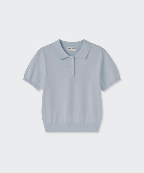 MUSINSA STANDARD WOMAN MUSINSA STANDARD WOMAN Women's Polo Shirt Ash Light Blue