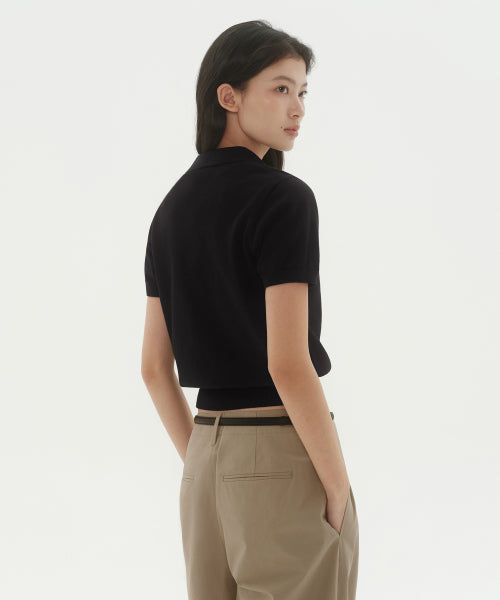 MUSINSA STANDARD WOMAN MUSINSA STANDARD WOMAN Women's Polo Shirt [Black]
