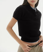 MUSINSA STANDARD WOMAN MUSINSA STANDARD WOMAN Women's Polo Shirt [Black]