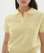 MUSINSA STANDARD WOMAN MUSINSA STANDARD WOMAN Women's Washable Supima Cotton Knitted Polo Shirt [Lemon]