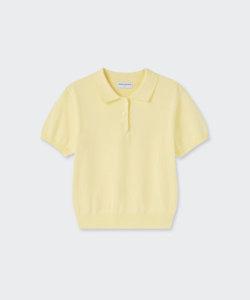 MUSINSA STANDARD WOMAN MUSINSA STANDARD WOMAN Women's Washable Supima Cotton Knitted Polo Shirt [Lemon]
