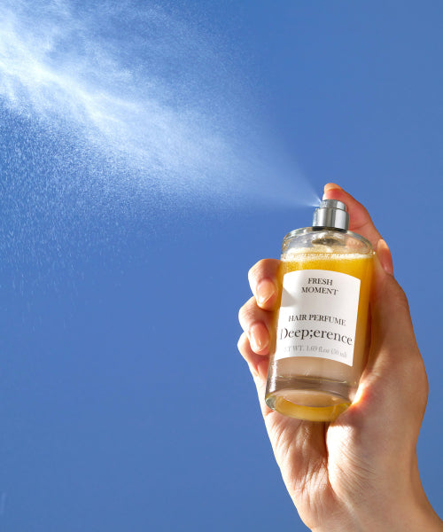 DEEPERENCE Perfume hair mist 50ml, choose 1 of 3 (rose/citrus/basil)
