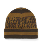 THISISNEVERTHAT THISISNEVERTHAT Striped Jacquard Beanie Brown