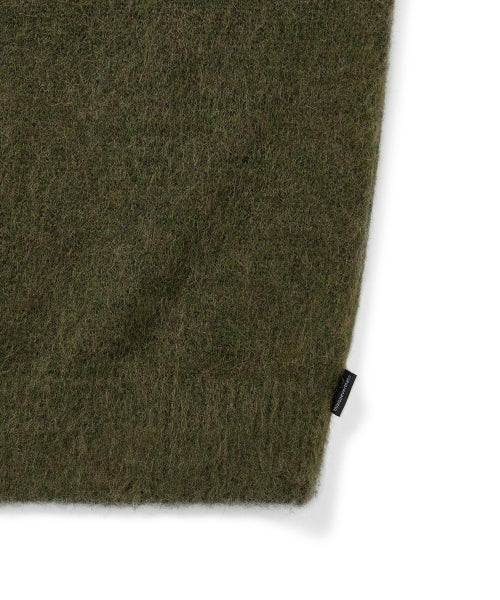 THISISNEVERTHAT THISISNEVERTHAT Hairy Knit Cardigan Olive Green