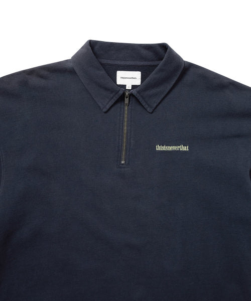 THISISNEVERTHAT THISISNEVERTHAT Half Zip Polo Sweatshirt Navy