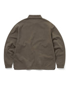 THISISNEVERTHAT THISISNEVERTHAT Half Zip Polo Sweatshirt Dark Mocha