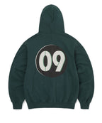 THISISNEVERTHAT THISISNEVERTHAT Circled Number Hoodie Sea Green
