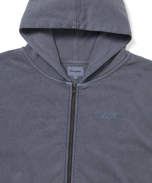 THISISNEVERTHAT THISISNEVERTHAT Waffle Lined Zip Up Hoodie Warm Blue