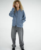 THISISNEVERTHAT THISISNEVERTHAT Waffle Lined Zip Up Hoodie Warm Blue