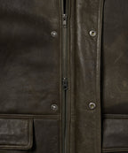 THISISNEVERTHAT THISISNEVERTHAT Washed Shearling Jacket Olive