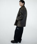 THISISNEVERTHAT THISISNEVERTHAT Washed Shearling Jacket Olive