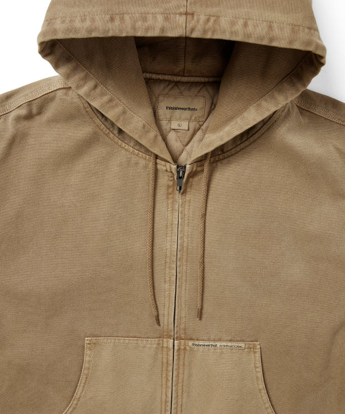 THISISNEVERTHAT THISISNEVERTHAT Overdyed Hooded Jacket Brown