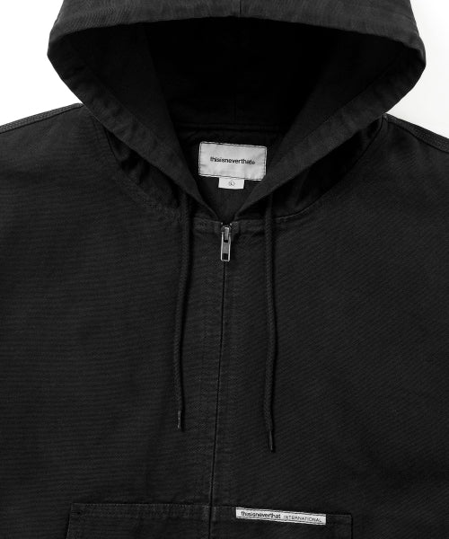 THISISNEVERTHAT THISISNEVERTHAT Overdyed Hooded Jacket Black