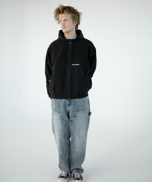THISISNEVERTHAT THISISNEVERTHAT Overdyed Hooded Jacket Black