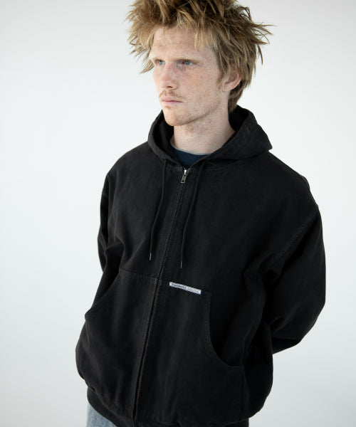 THISISNEVERTHAT THISISNEVERTHAT Overdyed Hooded Jacket Black