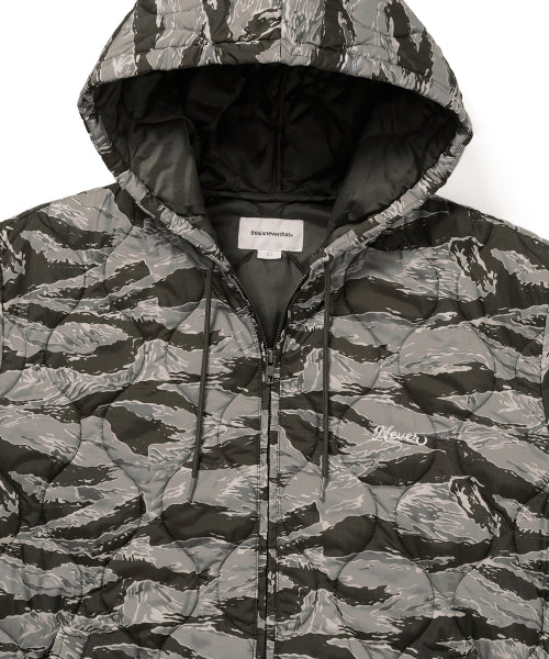 THISISNEVERTHAT THISISNEVERTHAT Quilted Hooded Jacket Olive