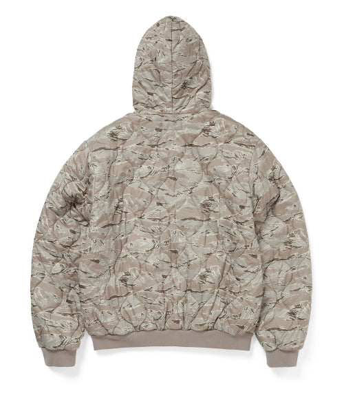 THISISNEVERTHAT THISISNEVERTHAT Quilted Hooded Jacket Beige