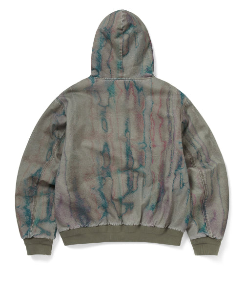 THISISNEVERTHAT THISISNEVERTHAT Blurred Hooded Jacket Olive