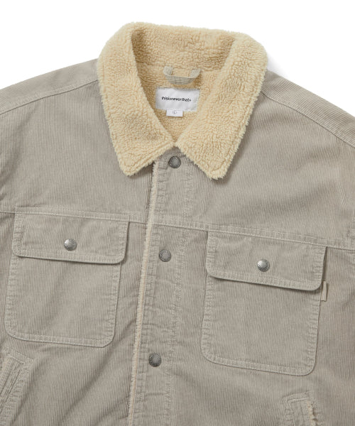 THISISNEVERTHAT THISISNEVERTHAT Sherpa Lined Corduroy Trucker Jacket Stone