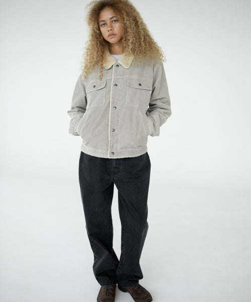 THISISNEVERTHAT THISISNEVERTHAT Sherpa Lined Corduroy Trucker Jacket Stone