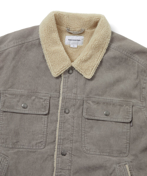 THISISNEVERTHAT THISISNEVERTHAT Sherpa Lined Corduroy Trucker Jacket Grey